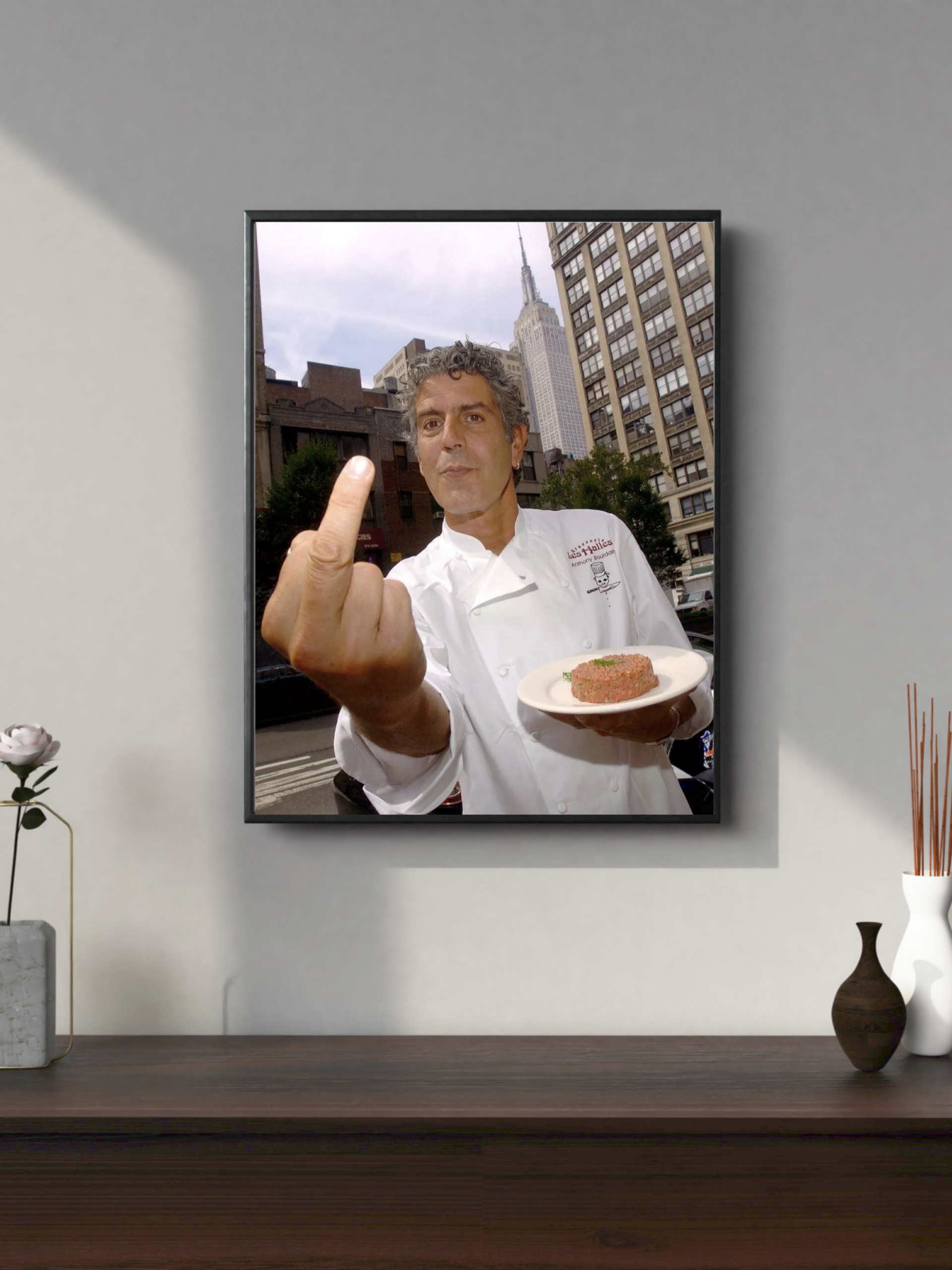 Anthony Bourdain — New York Chef Framed Wall Art