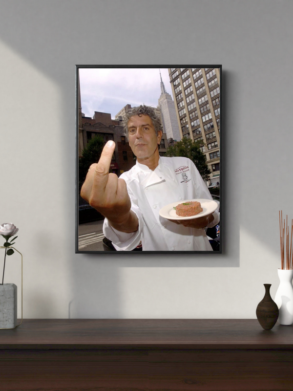 Anthony Bourdain — New York Chef Framed Wall Art