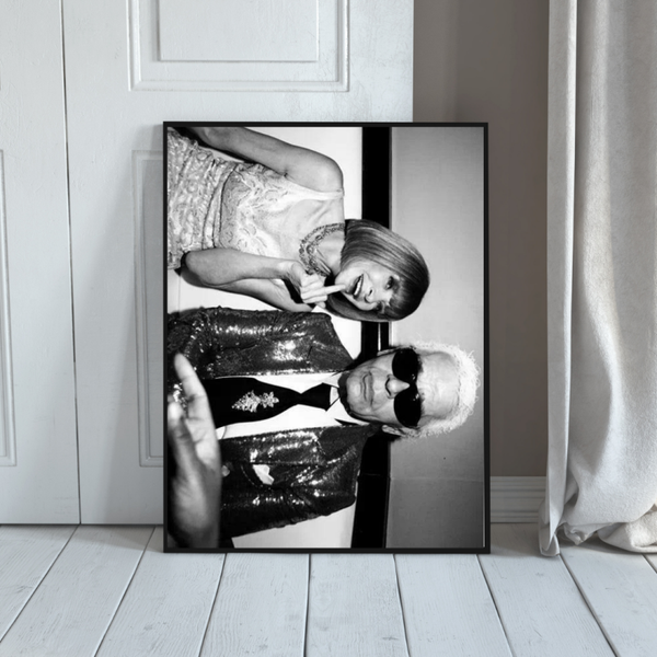 Karl Lagerfeld & Anna Wintour Framed Wall Art 12 x 17