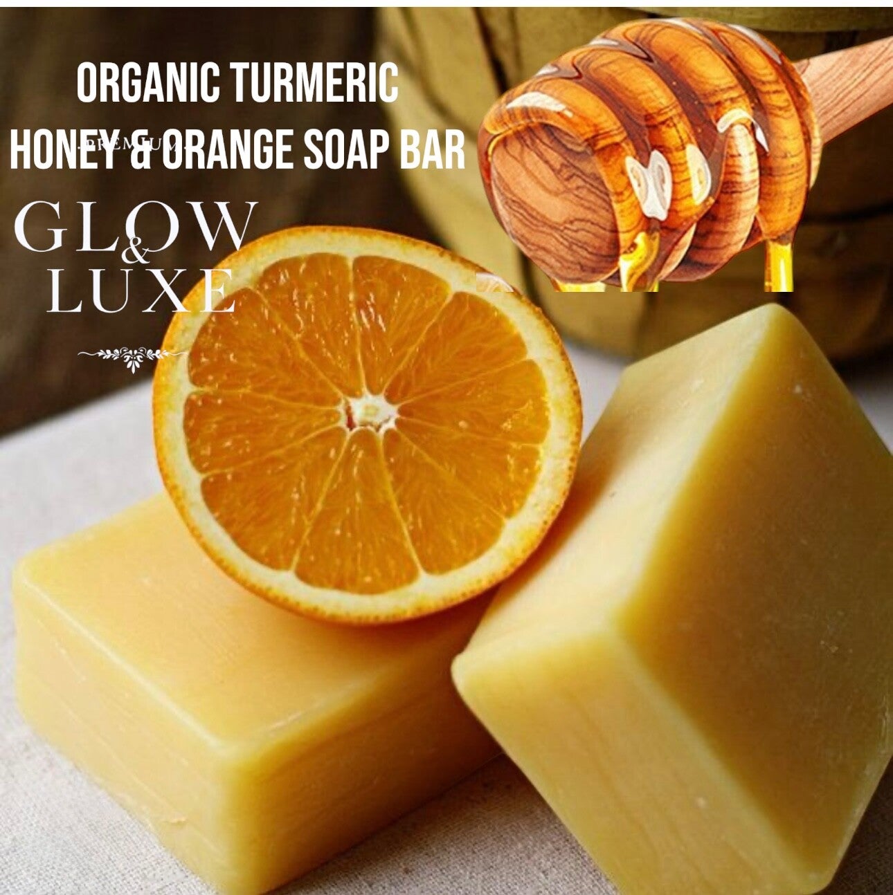 TURMERIC , ORANGE & HONEY ORGANIC SOAP BARS 4.5 OZ