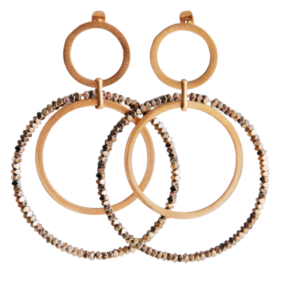 Ronde statement oorbellen