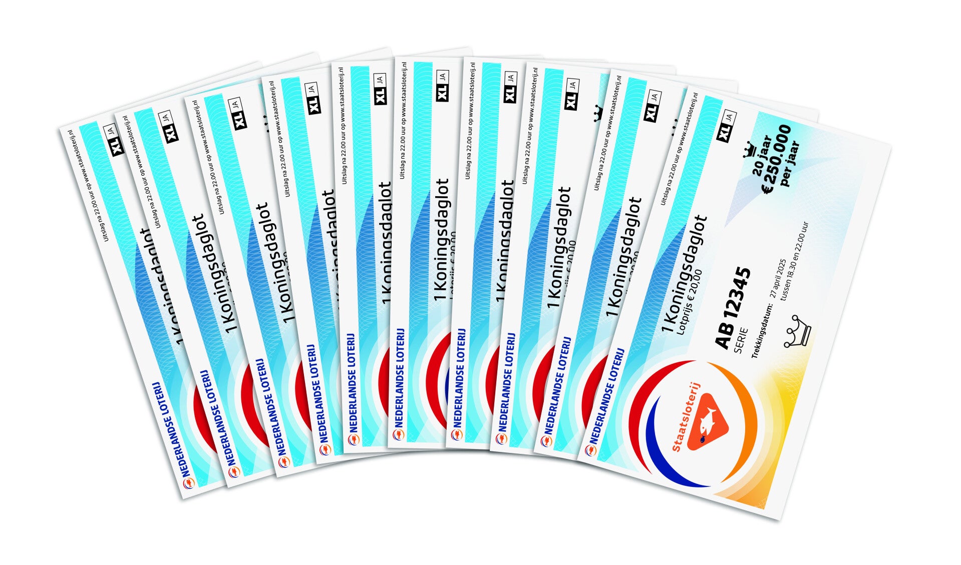 Straat Hele Staatsloten XL KONINGSDAG trekking