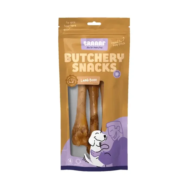 Braaaf Butchery Snacks Lammknochen 3 Stück für Hunde
