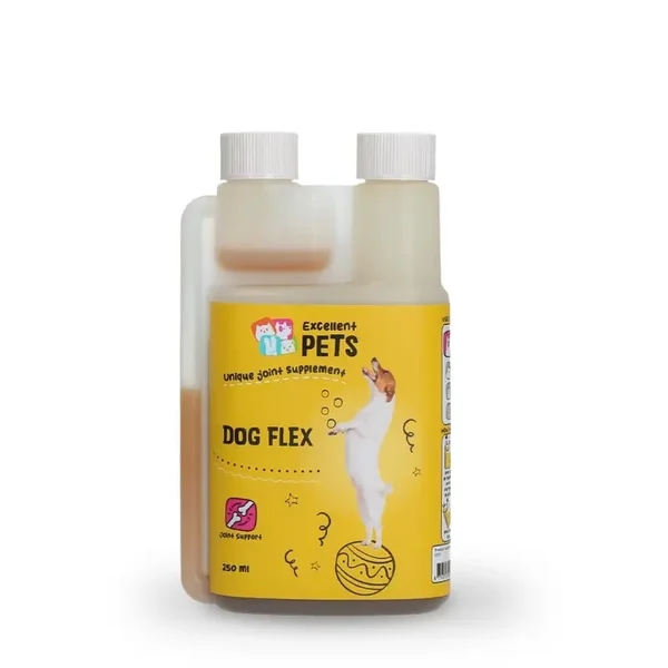 Excellent Pets Dog Flex - Glucosamin, MSM, hydrolysiertes Kollagen (Typ II), Hyaluronsäure und Vitamin E