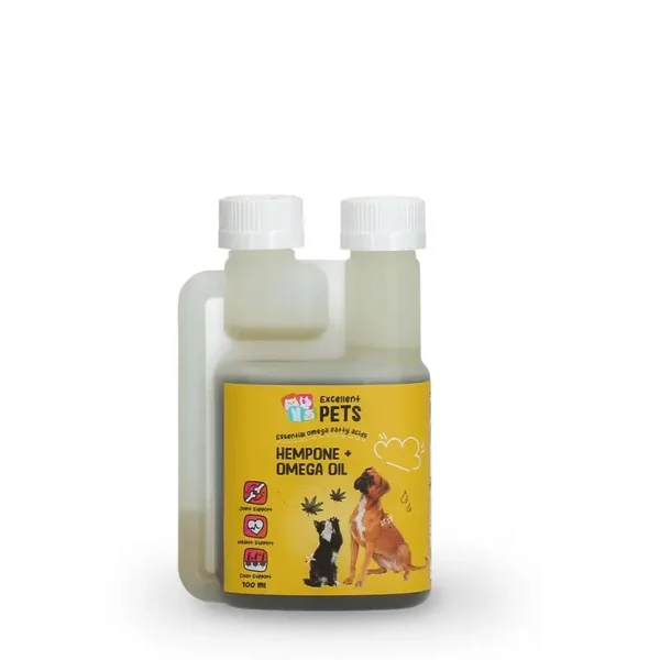 Excellent Pets Hanfsamenöl- HempOne + Omega Oil- Omega-3- und Omega-6-Fettsäuren
