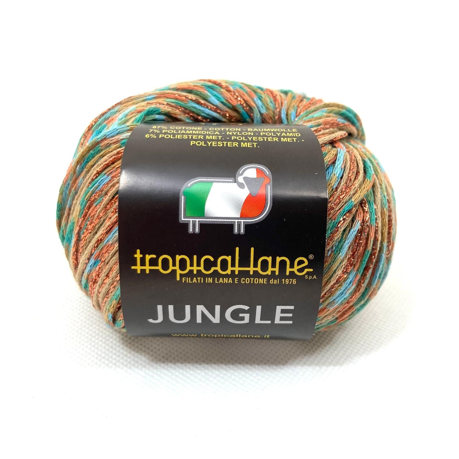 Tropical Lana Jungle 54 aqua koper beige