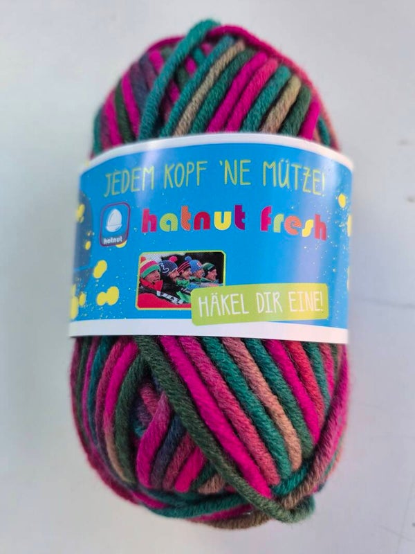 Hatnut fresh turquoise fuchsia groentinten