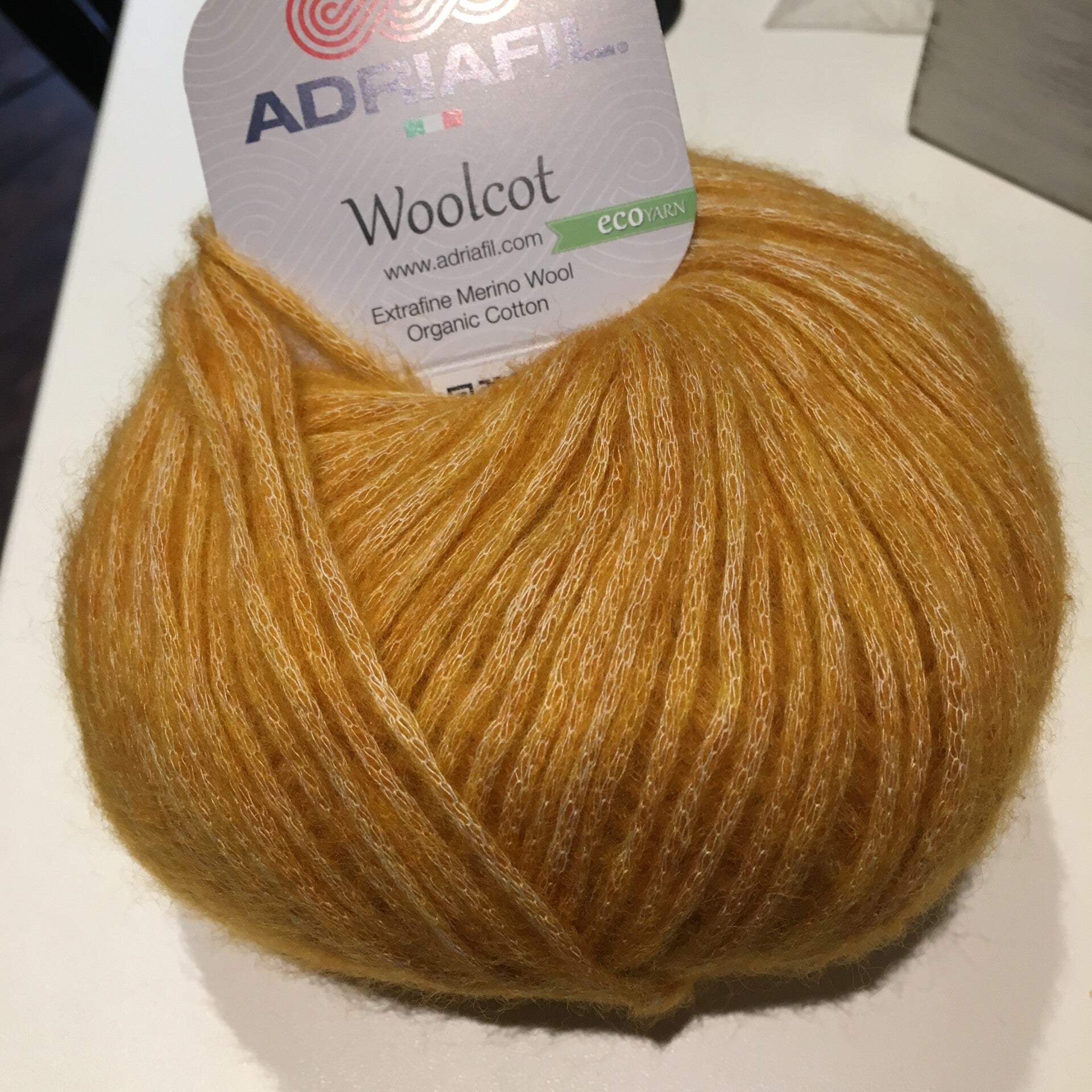 Adriafil Woolcot  oker en spijkerblauw