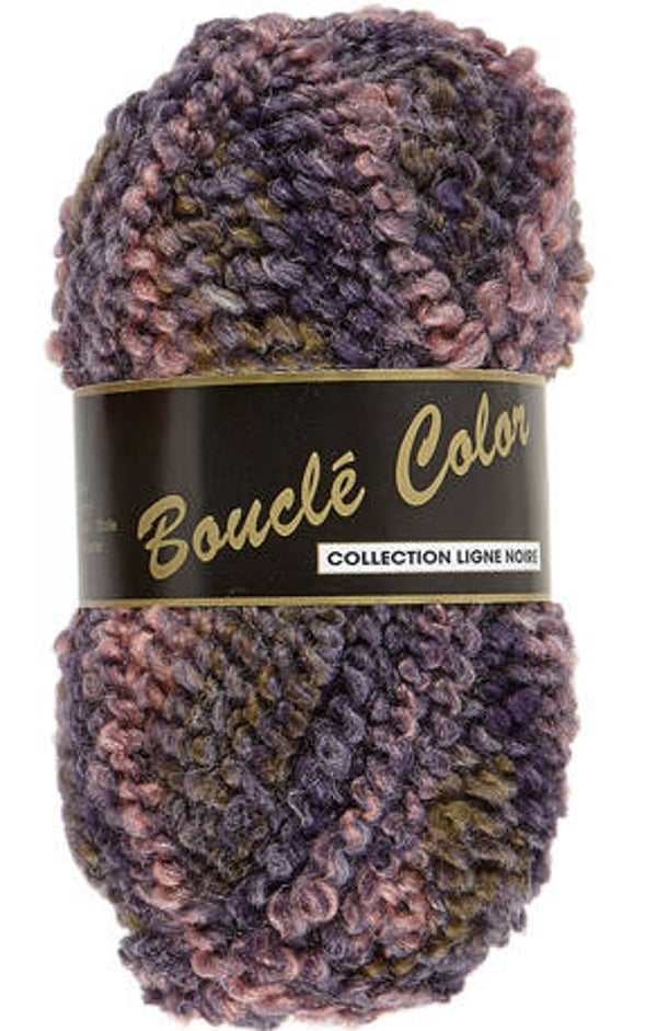 Lammy Boucle 603 paars roze groenig