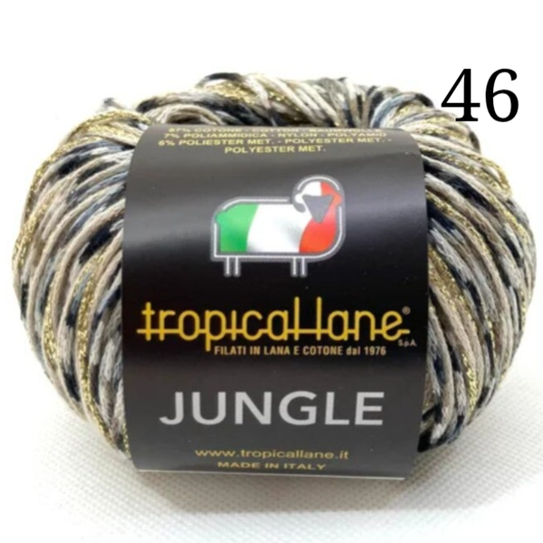 Tropical Lana Jungle  met goud of koper-effekt