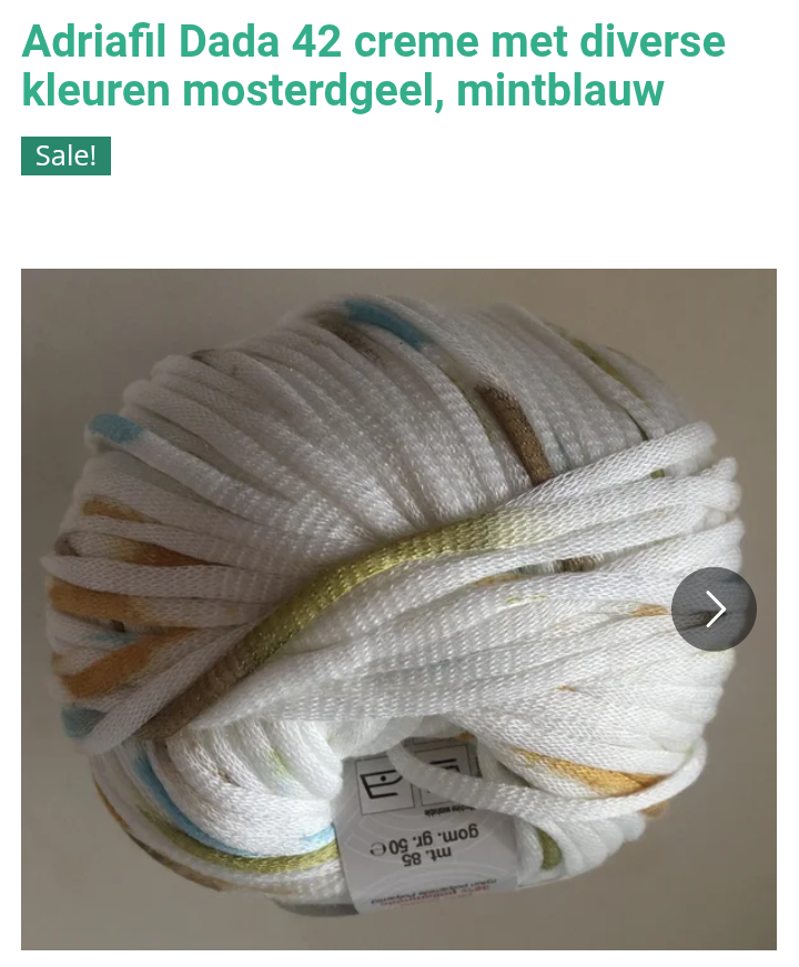 Adriafil Dada  40 gebroken wit met diverse kleurencombi's