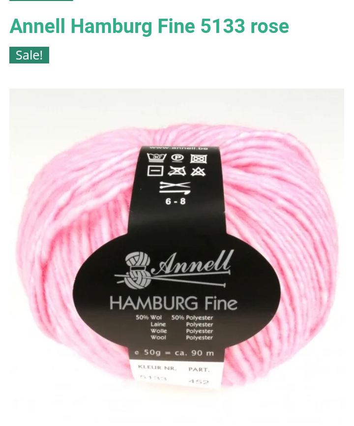 Annell Hamburg Fine - half wol nld 6-8