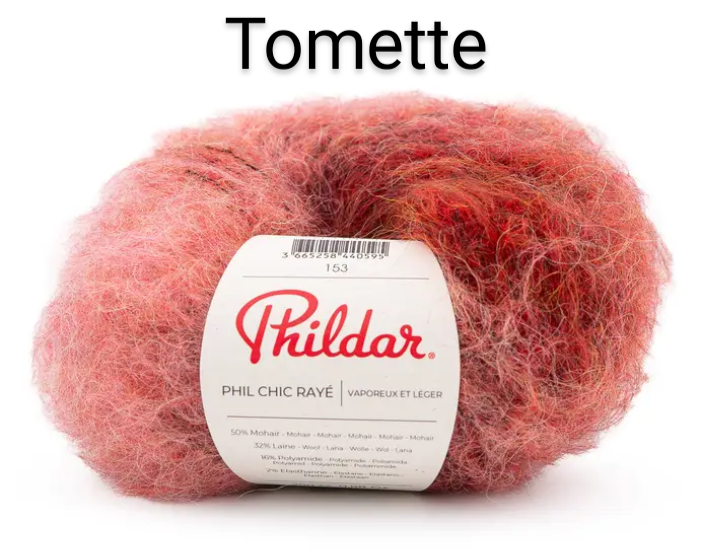Phildar Chic Raye - verloopgaren mohair en wol nld 6