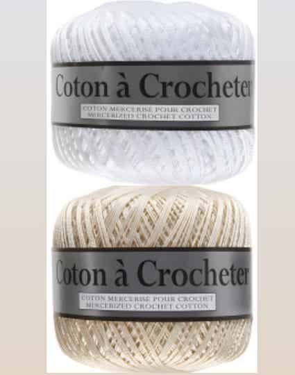 Coton Crochet 5 kleur wit en creme