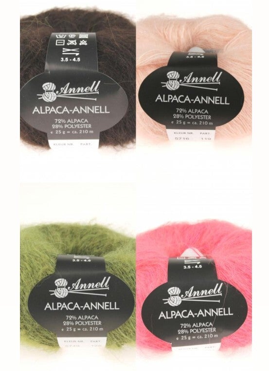 Annell Alpaka - alpaca met acryl, pluizig, zacht, dun