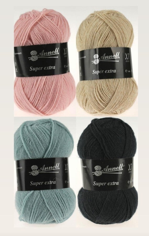 Annell Super Extra, sokkenwol voor naalden 2,5-3,0 mm