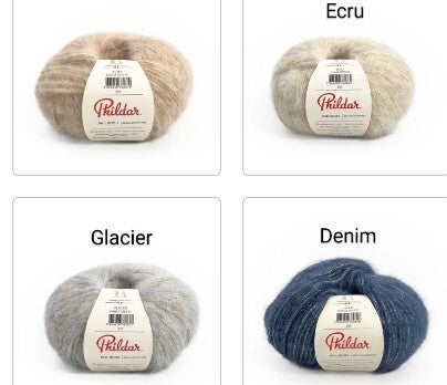 Phildar Bijou -  luchtig garen met wol en glimdraadje nld 6