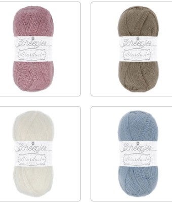 Scheepjes Stardust acryl metalic en wol/mohair