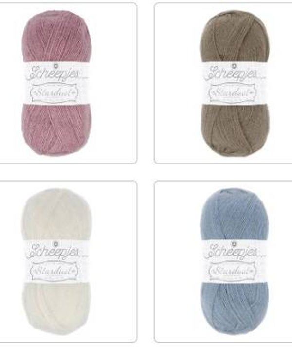 Scheepjes Stardust acryl metalic en wol/mohair