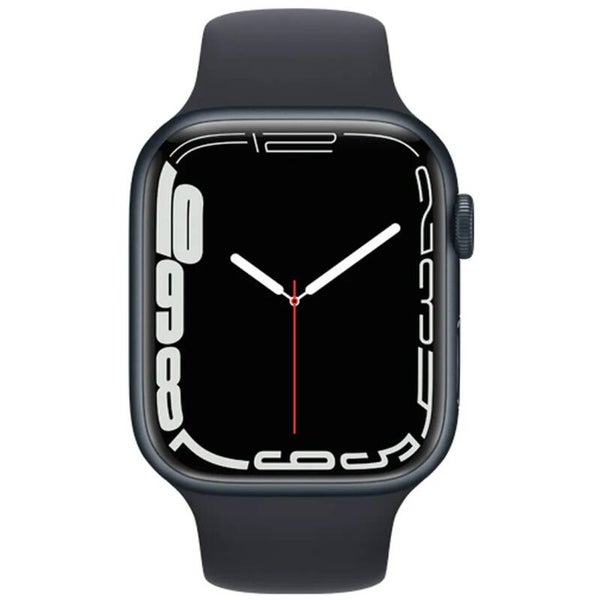 Apple Watch Series 7 45mm Grijs (Grijze Siliconenband)