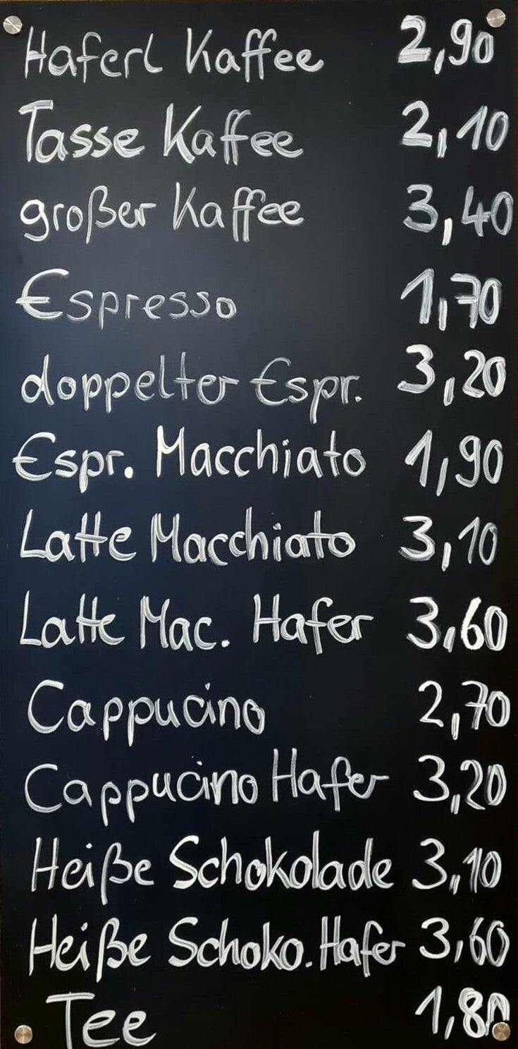 Kaffeespezialitäten, Milchprodukte auch mit Hafermilch