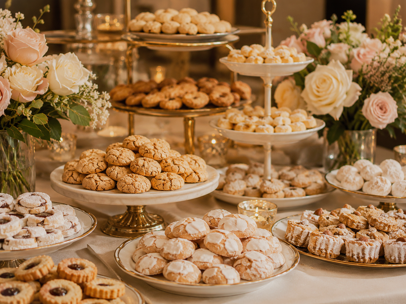 Elegant cookie table display