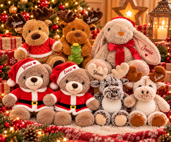 Gepersonaliseerde kerstknuffel met naam