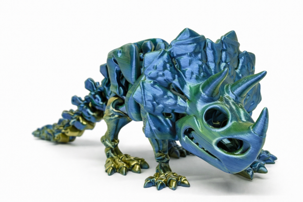 3D Geprinte Triceratops – Maat M (± 22 cm)