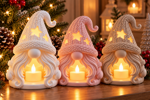 Kerst Gnome met LED-licht – Sfeervolle kerstdecoratie