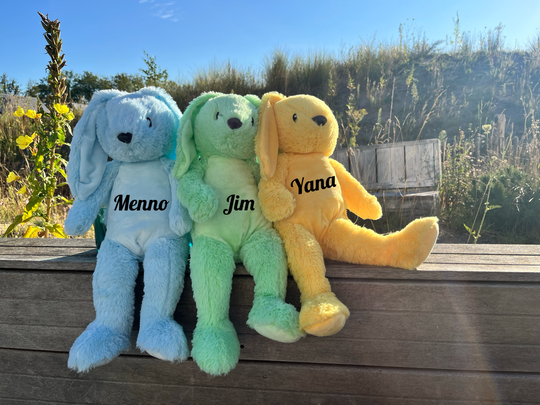 Gepersonaliseerde konijnen knuffels