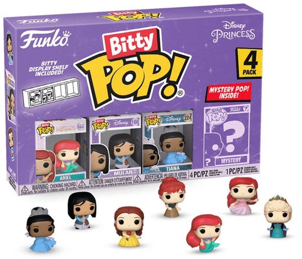 🧜♀️ Funko Bitty Pop! – Disney Ariel, Mulan, Tiana + Mystery Chase