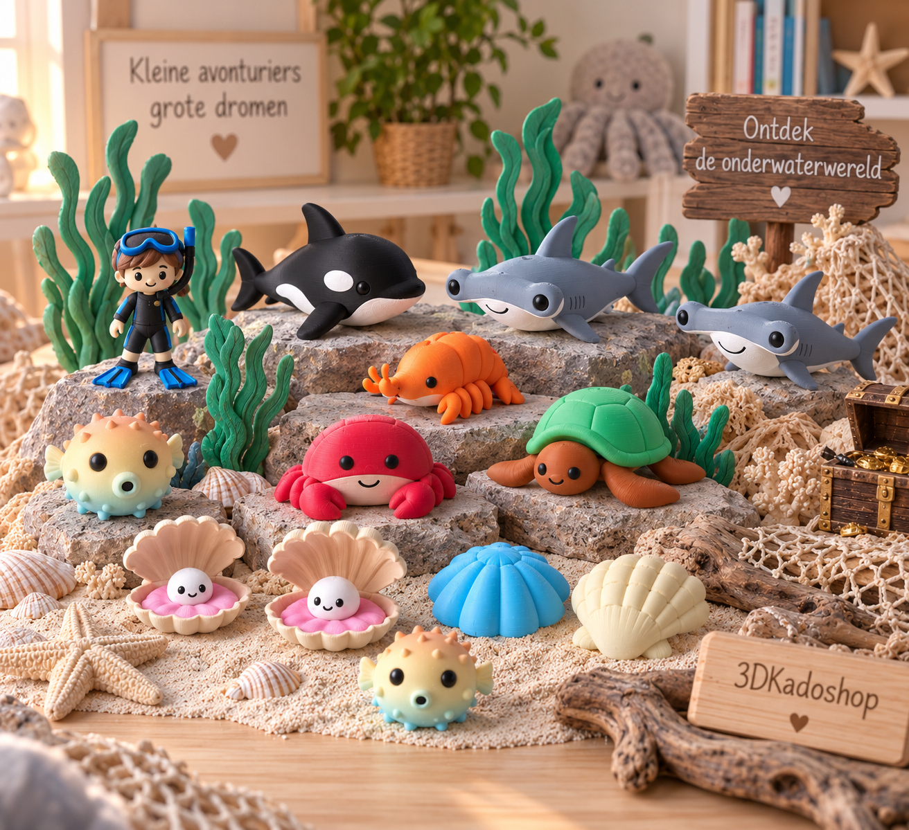 Complete Onderwaterwereld – 3D-geprinte zeedieren