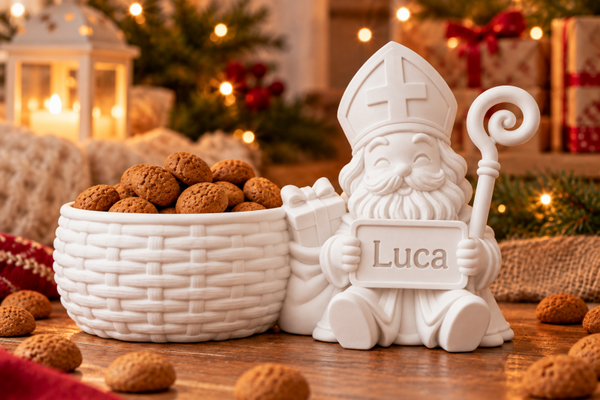 Gepersonaliseerde Sinterklaas met pepernotenbakje