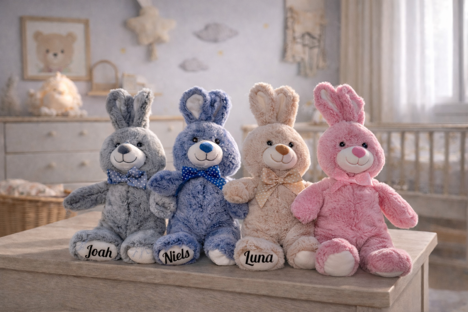 Gepersonaliseerde konijnenknuffel