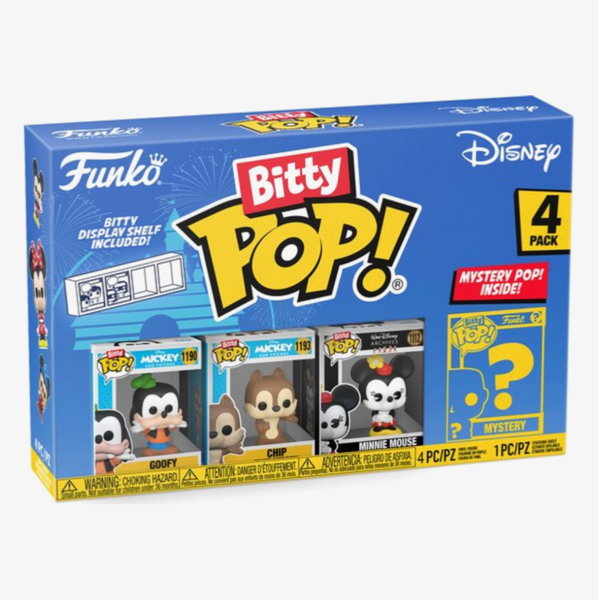 Funko Bitty Pop! Disney Classics 4-Pack – Goofy, Chip, Minnie Mouse & Mystery