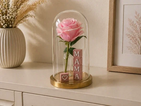 Roos onder Stolp – Een Liefdevol Cadeau voor Mama