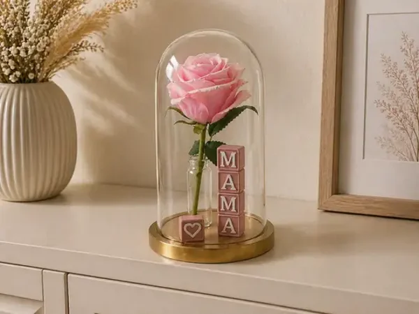 Roos onder Stolp – Een Liefdevol Cadeau voor Mama