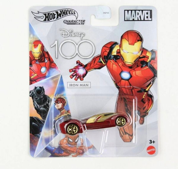 Hot Wheels Disney 100 Marvel Iron Man Character Car