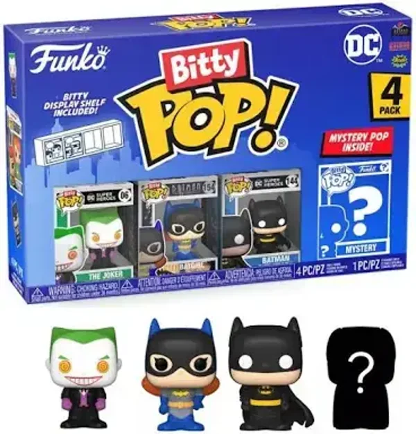 Funko Bitty Pop! DC Batman 4-Pack – The Joker, Batgirl, Batman & Mystery