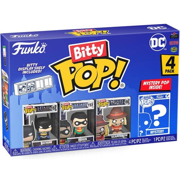 Funko Bitty Pop! DC Batman 4-Pack – Batman, Robin, Scarecrow & Mystery