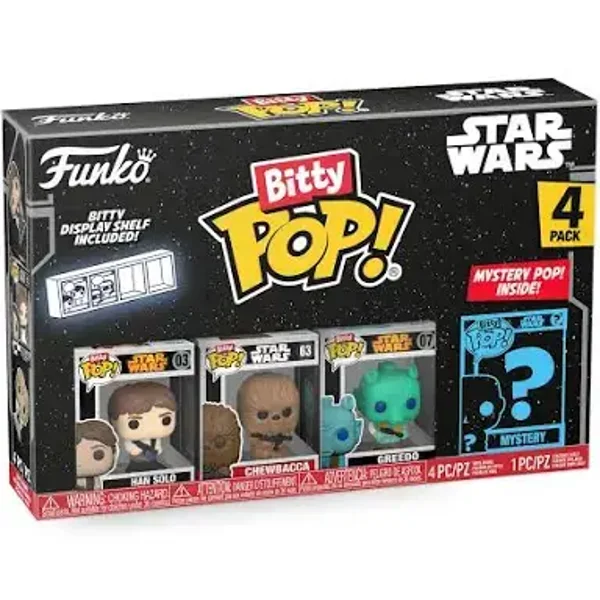 Funko Bitty Pop! Star Wars 4-Pack – Han Solo, Chewbacca, Greedo & Mystery