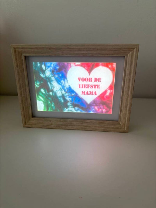 Moederdag lijst met tekst en licht