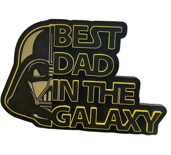 Best Dad in the Galaxy – 3D Geprinte Decoratieplaat