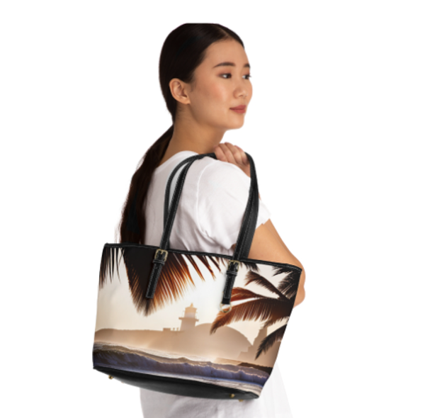 Ocean view PU Leather Shoulder Bag