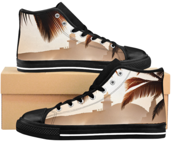 Men's Classic Sneakers, tropical vibes