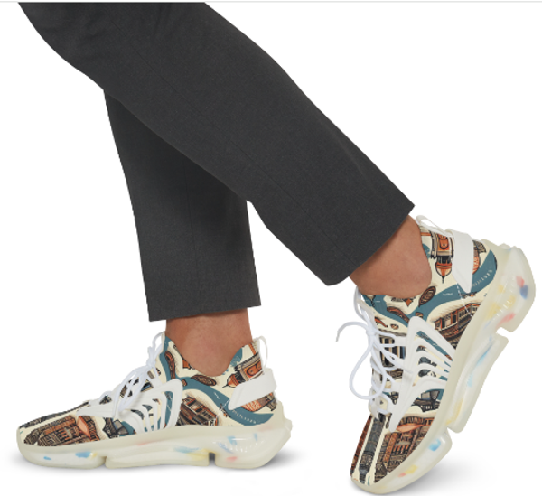 Travel in History Men's Mesh Sneakers