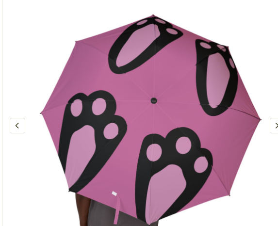 Cute Paw Print Foldable Umbrella - Pet Lover Gift, Dog Walking Accessory, Vibrant Rain Gear, Personalized Umbrellas, Fun Outdoor