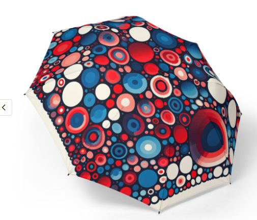 Colorful Artistic Foldable Umbrella, Unique Rain Protection, Gift for Him/Her, Travel Essential, Stylish Design for All Occasions