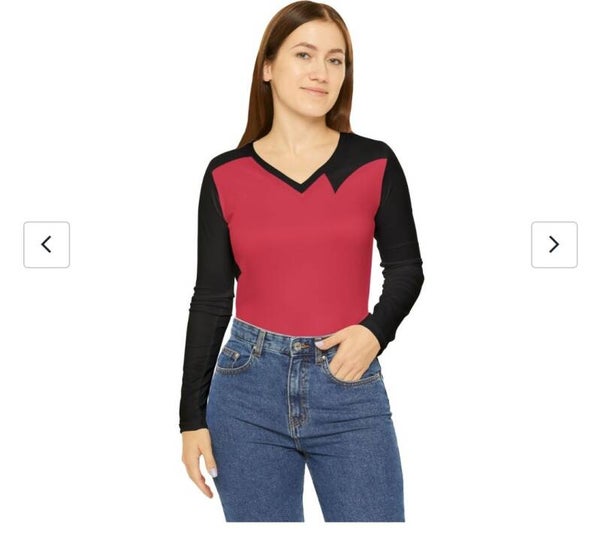 Heart beat long sleeves V-neck WOMEN BLOUSE