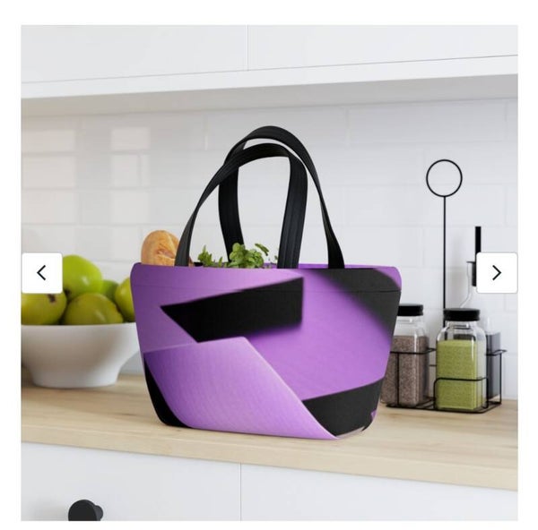 Violet Block Design Lunch bag